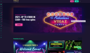 Vegaz Casino Front Page - Paysafecard Casino utan Licens